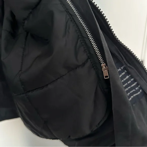 London Fog Black Hooded Jacket Size Medium - Picture 11 of 12